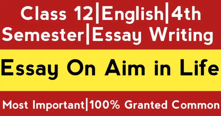Essay On Aim in Life Class 12 4th semester English writing skill academic essay guide with HS Essay writing suggestion