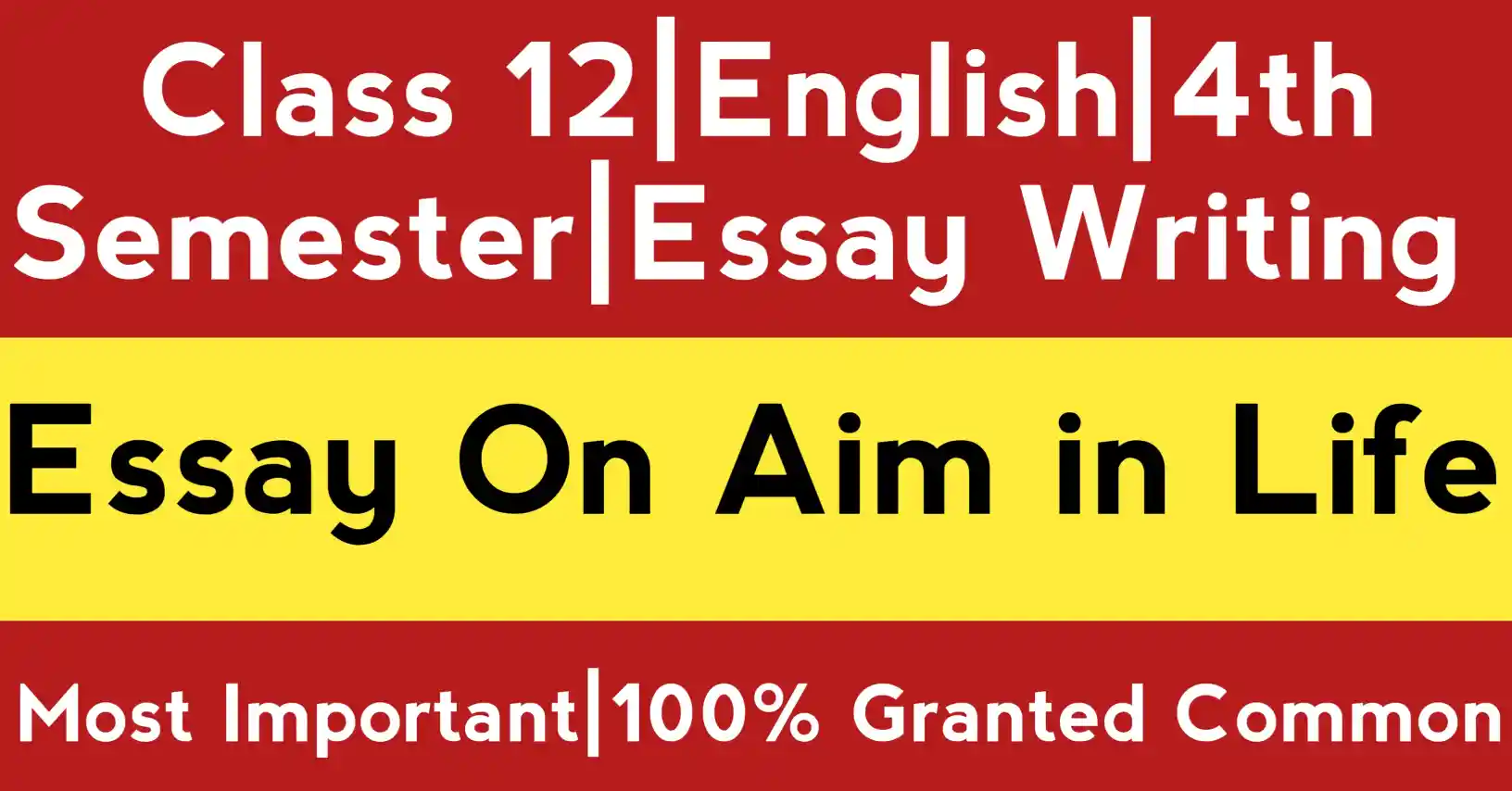 Essay On Aim in Life Class 12 4th semester English writing skill academic essay guide with HS Essay writing suggestion