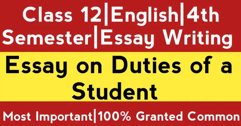 Essay on Duties of a Student for Class 12 Writing Skill English suggestion 2026 with academic writing guidance