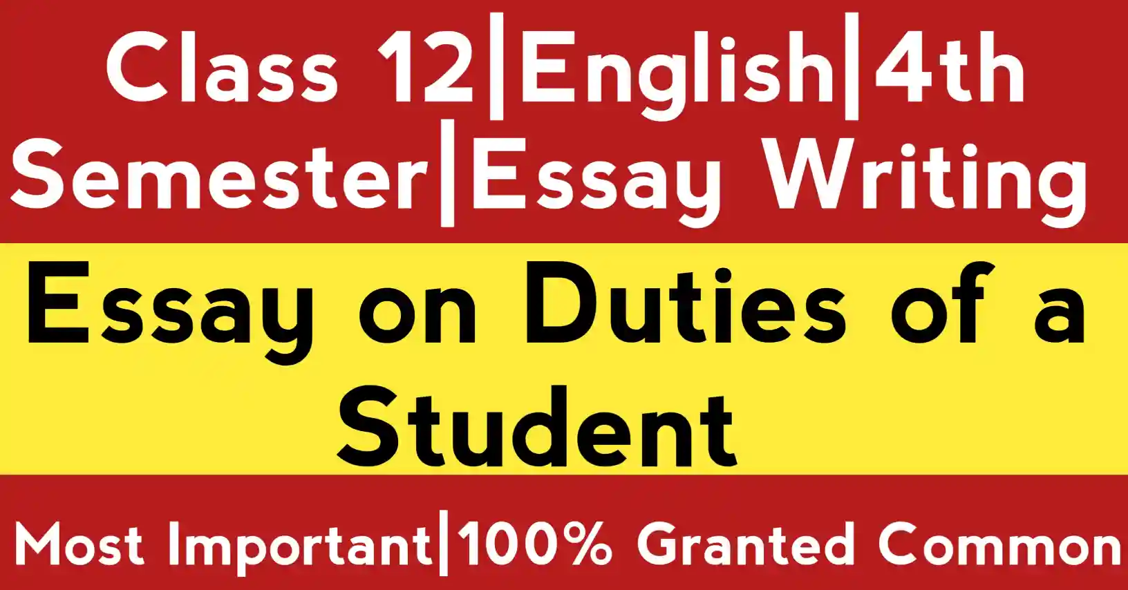 Essay on Duties of a Student for Class 12 Writing Skill English suggestion 2026 with academic writing guidance