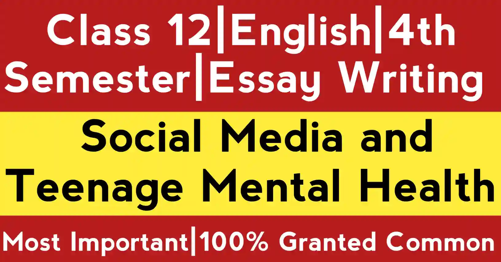 Essay on Social Media and Teenage Mental Health for Class 12 with exam-ready points and clear explanation for students