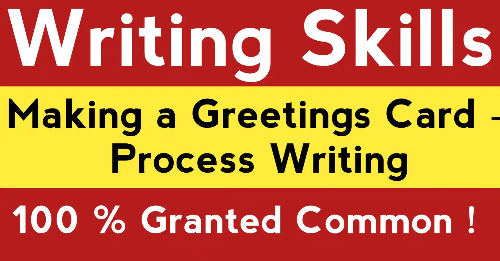 Making a Greetings Card – Process Writing stepwise graphic showing materials and method for students