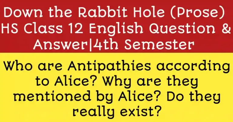 Who are Antipathies according to Alice. Illustration showing Alice talking about Antipathies from Alice in Wonderland book scene