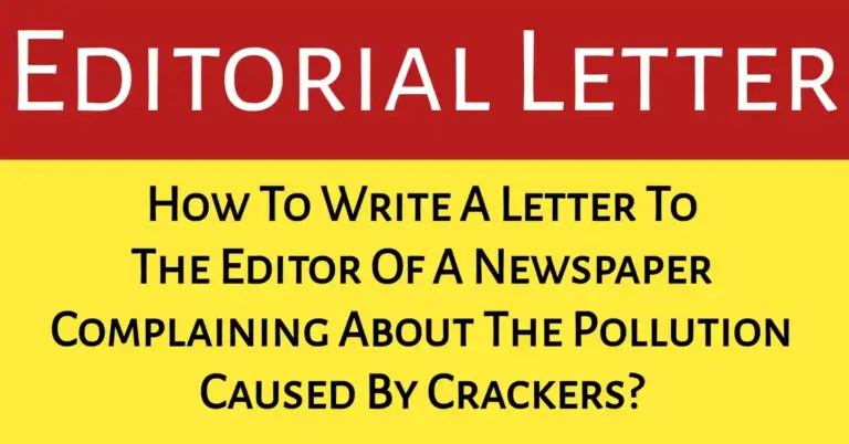 How To Write A Letter To The Editor About Pollution