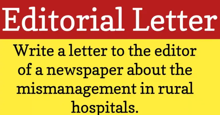 Letter to Editor about mismanagement in rural hospitals showing poor healthcare and lack of doctors.